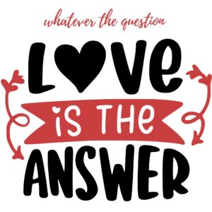 Love (black text) - Printable (8x8 in)