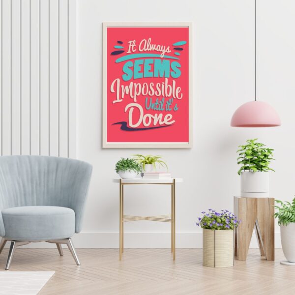 it is possible quote printable poster